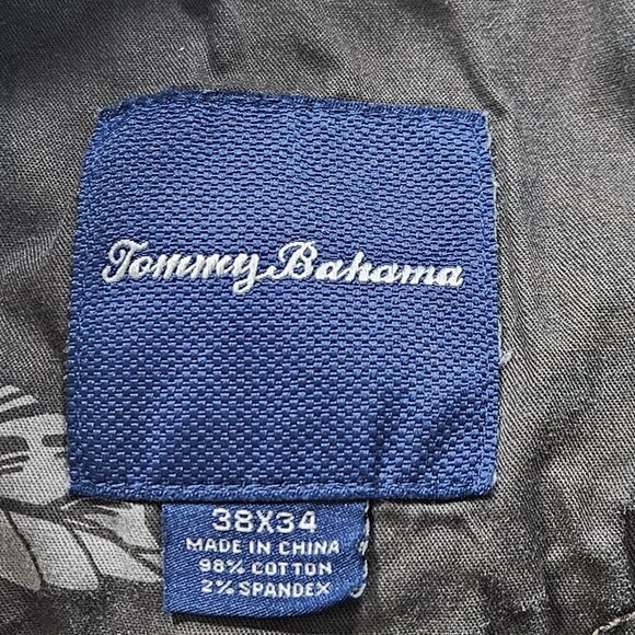 Tommy Bahama Pants Mens 38x34 Gray Cotton Pockets Stretch Preppy Embroidery Logo - Picture 3 of 15